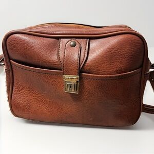 Classic Brown Leather Travel Bag